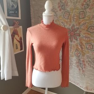 Urban Outfitters Cropped Mock Neck Top